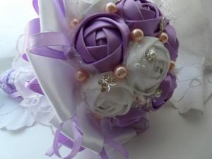 Свадебный брошь букет "Фиолетта" (1)
